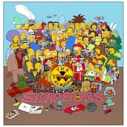Simpsons Yellow Album Hand Painted Cel