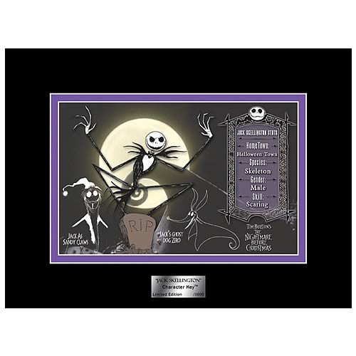 Nightmare Before Christmas Jack Skellington Character Key