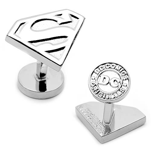 Superman Silver Shield Cufflinks