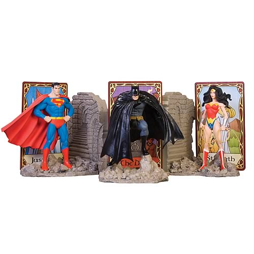 Batman, Superman, and Wonder Woman Trinity Bookends