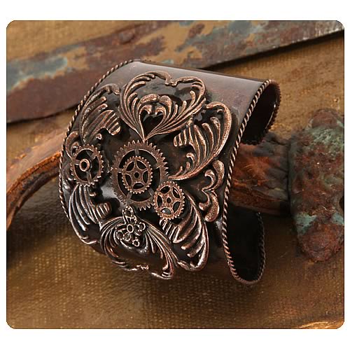 Steampunk Antique Copper Cuff