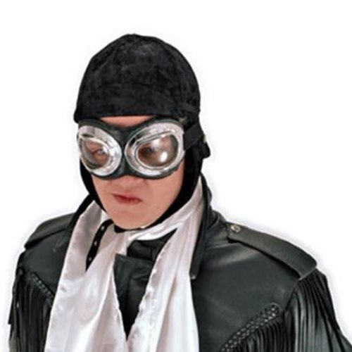 Steampunk Black Aviator Hat