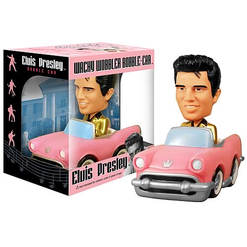 Elvis Presley in Pink Cadillac Bobble Car