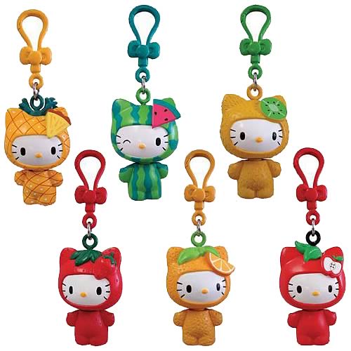 Hello Kitty Fruit Clip-On Key Chains Set