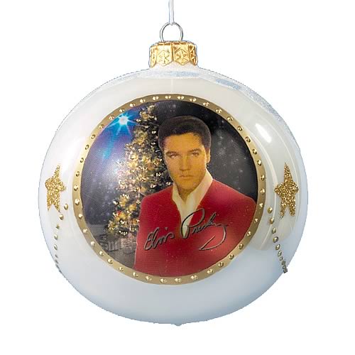 Elvis Presley Polonaise Glass Ornament