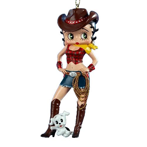 Betty Boop Cowgirl 4 1/4-Inch Resin Ornament