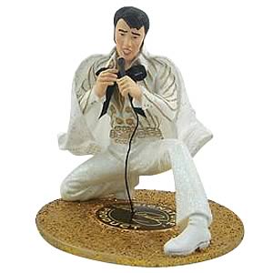Elvis Presley White Jumpsuit Fabric Mache 6-Inch Statue