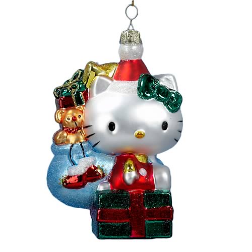 Hello Kitty Retro 5-Inch Glass Ornament