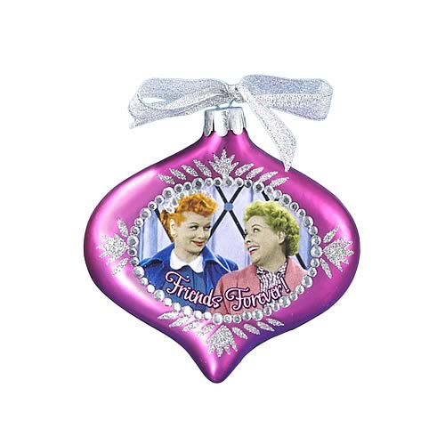 I Love Lucy Pink Flat Glass 4-Inch Ornament