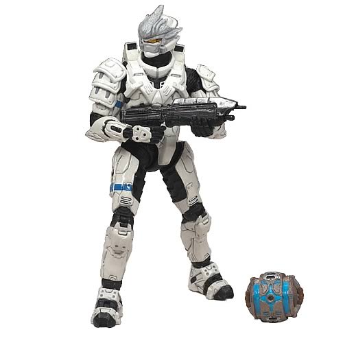 Halo Series 5 White Hayabusa Spartan Soldier Action Figure