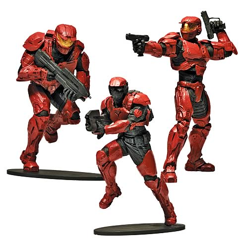 Halo Wars Heroic Collection Wave 1 Red USNC Figures