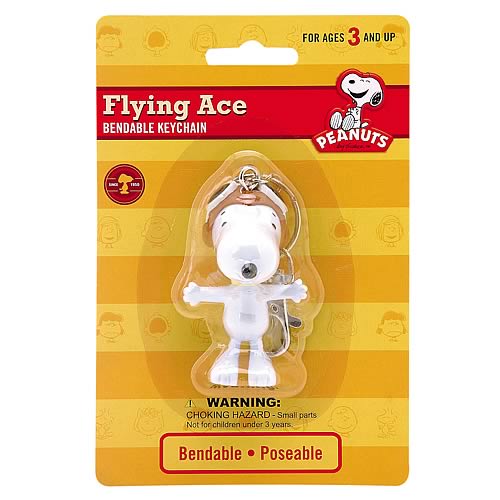 Peanuts Flying Ace Wings Bendable Key Chain