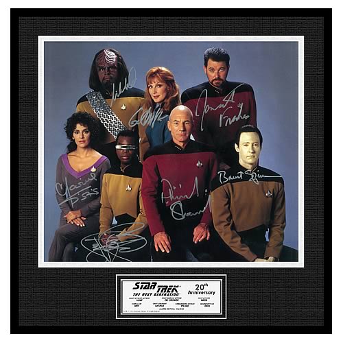 Star Trek The Next Generation Large Signed Framed Cast Photo