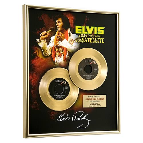 Elvis Presley Aloha From Hawaii Framed Gold Record