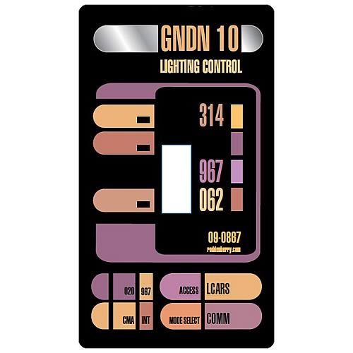 Star Trek LCARS Light Switch Cover