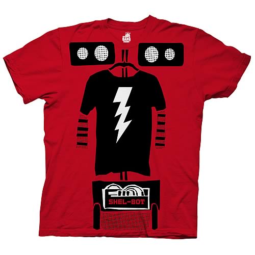 Big Bang Theory Shel-Bot Trompe Loeil Red T-Shirt