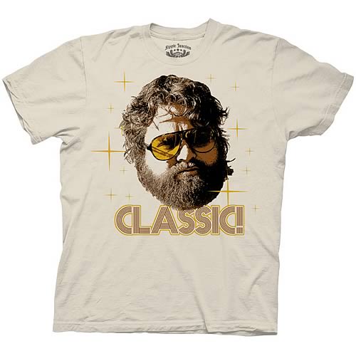 zach galifianakis hangover shirt. High-quality t-shirt featuring Alan (Zach Galifinakis) from The Hangover. Wear your favorite movies!The classics never die, and now you can prove it with