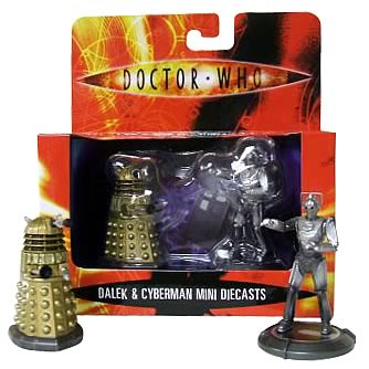 Doctor Who Gold Dalek & Cyberman Mini Die-Cast Figures
