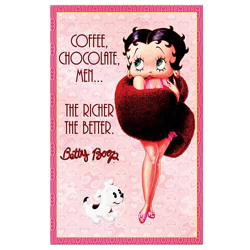 Betty Boop The Richer The Better Large Tin Sign