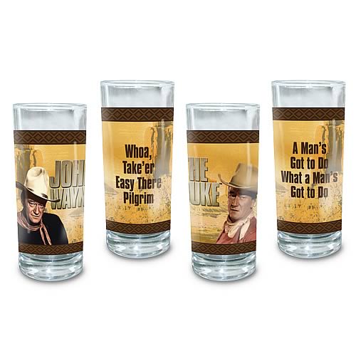 John Wayne Glasses 4-Pack