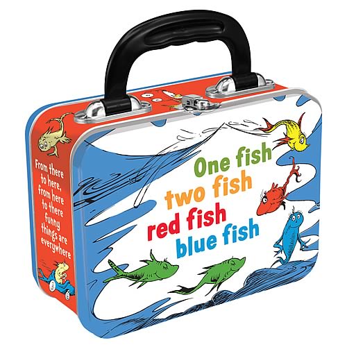 Dr. Seuss One Fish Two Fish Red Fish Blue Fish Tin Tote