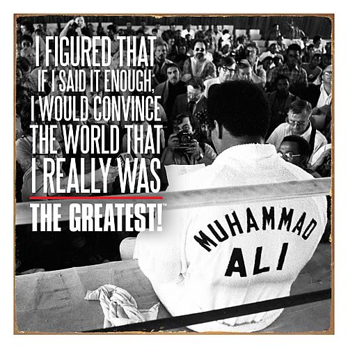 Muhammad Ali The Greatest Square Tin Sign