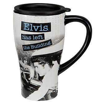 Elvis Presley Left The Building Travel Mug