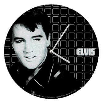 Elvis Presley Glass Wall Clock