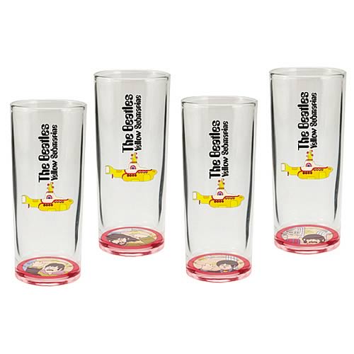 The Beatles Yellow Submarine Glasses 4-Pack