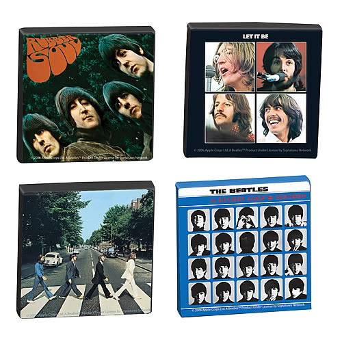 The Beatles Resin Tile Magnet 4-Pack