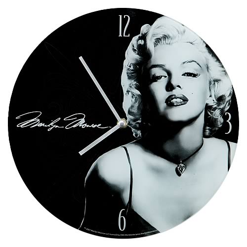 Marilyn Monroe Glass Wall Clock