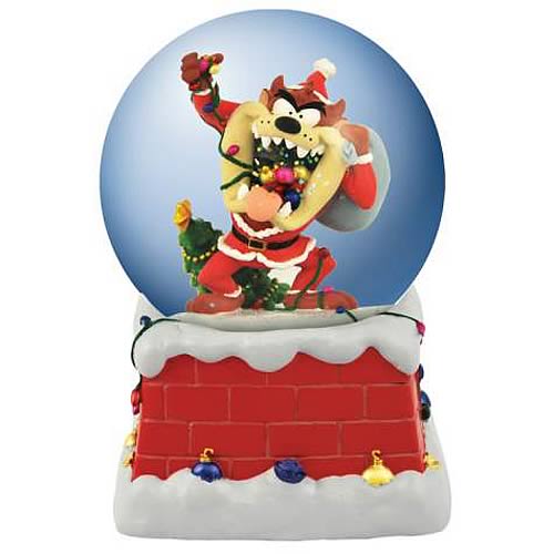 Looney Tunes Santa Taz Musical Water Globe