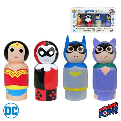 Heroines of DC Pin Mate Wooden Figure Set of 4