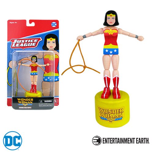 Wonder Woman Wooden Push Puppet