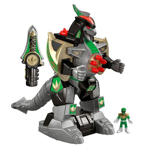 Mighty Morphin Power Ranger Imaginext Green Ranger and Dragonzord Remote Control Figure