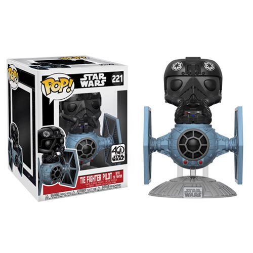 Star Wars TIE Fighter Vinyl Vehicle with TIE Pilot Deluxe Pop! Vinyl Bobble Head #221