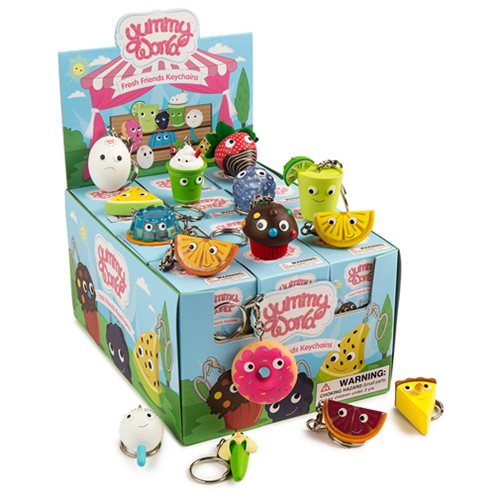 Yummy World Fresh Friends Key Chain Display Tray