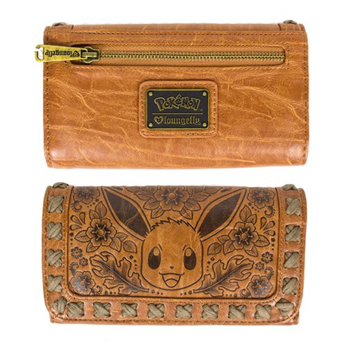 Pokemon Eevee Brown Embossed Wallet