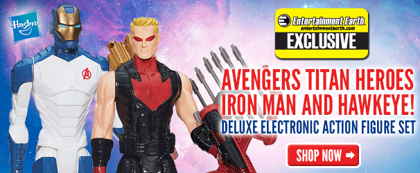 Avengers Titan Heroes Iron Man and Hawkeye Deluxe Electronic Action Figure Set                                                                     