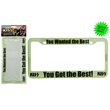 KISS You Wanted the Best License Plate Frame 