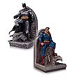 Superman and Batman Bookends Statues 