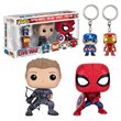 Captain America: Civil War Pop! Vinyl and Key Chain 4-Pack 