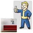 Fallout 4 Vault Boy Die-Cut Metal Sign 