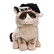 Grumpy Cat with Black Santa Hat Holiday Plush 