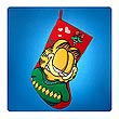Garfield 19-Inch Mistletoe Applique Stocking                