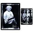 Albert Einstein Labcoat Small 3D Laser Crystal 