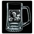 Walking Dead Dead Rules Premium Etched Glass Stein          